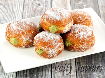 Matcha  Pastry Cream Filled Donuts