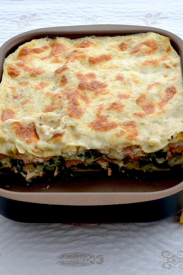 Salmon Lasagna with Spinach Pinterest