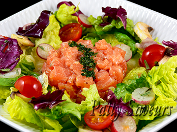 Salmon Tartar Over Mixed Salad small
