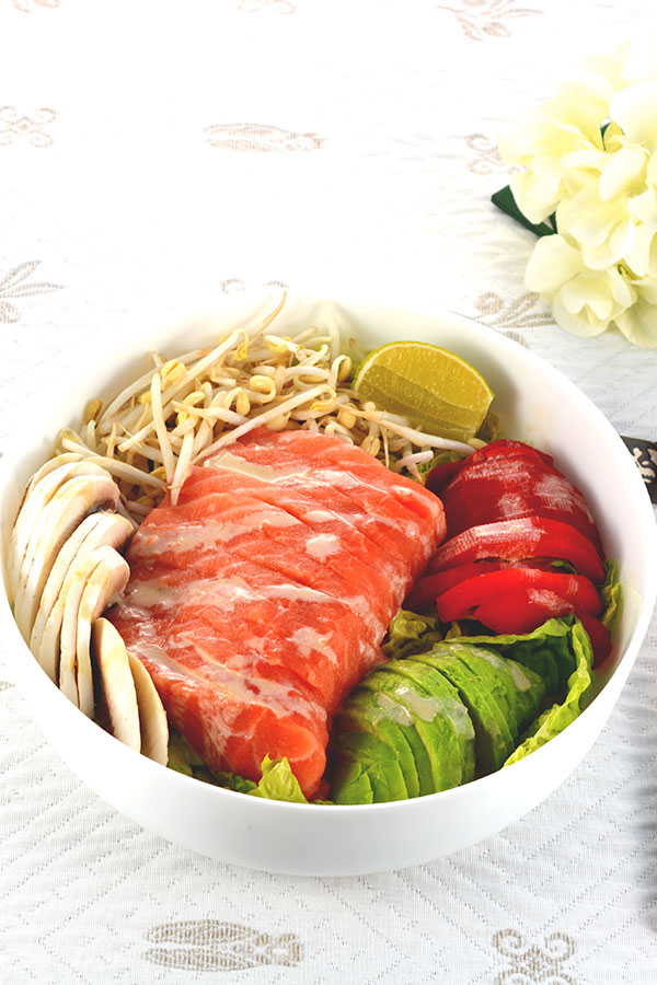 Sashimi de Saumon en Salade pinterest
