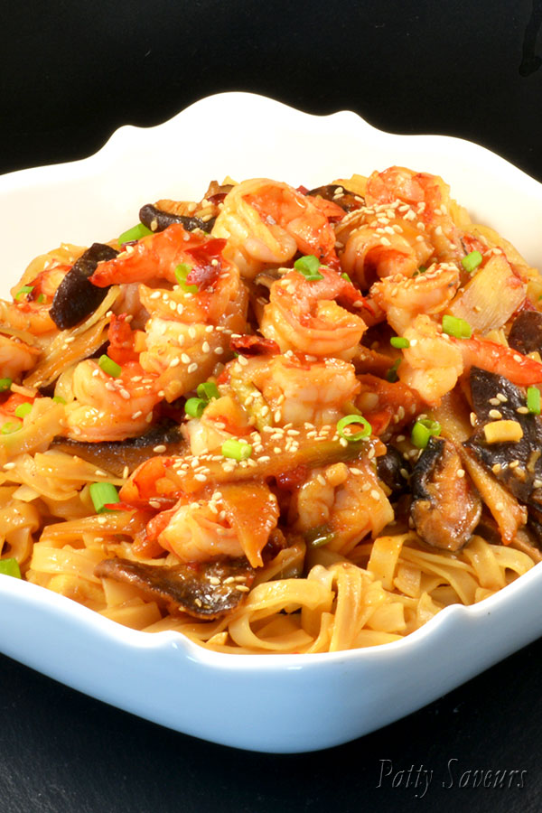 Shrimp Rice Noodles Stir Fry Pinterest